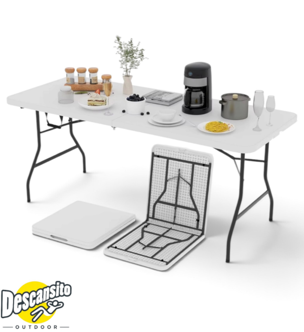Mesa jardín plegable 1,8m